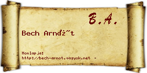 Bech Arnót névjegykártya